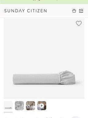 Sunday Citizen Organic Fitted Sheet - Light Gray